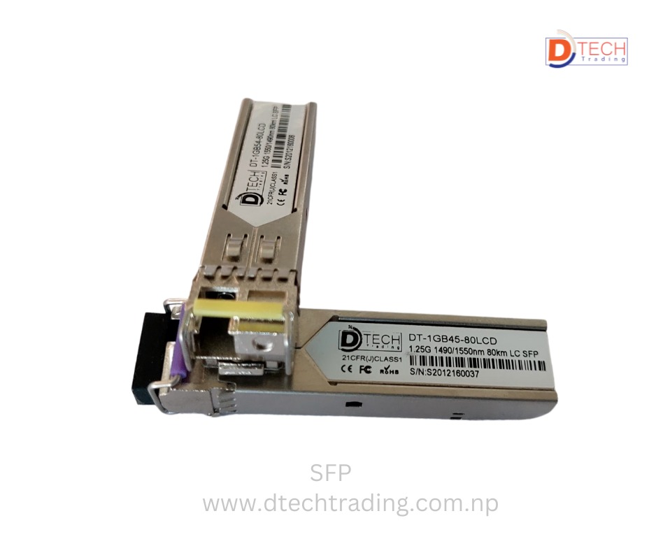SFP 1.25G BIDI 1550Tx/1490Rx 80KM LC 3